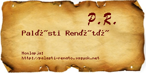 Palásti Renátó névjegykártya